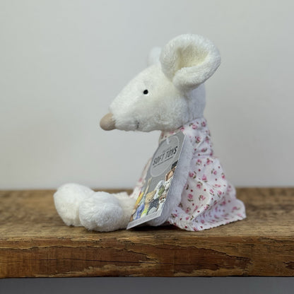 Jellycat Mouya Mouse - Little White Company Collab Mouse In Dress 9"