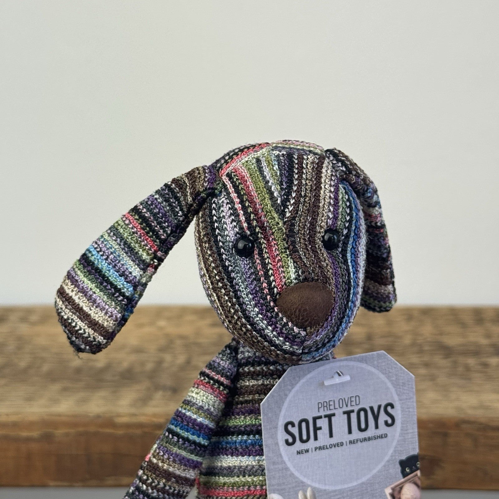 Jellycat Troubadour Puppy / Dog - Knitted Dog Beanie Retired Plush Rare 9"