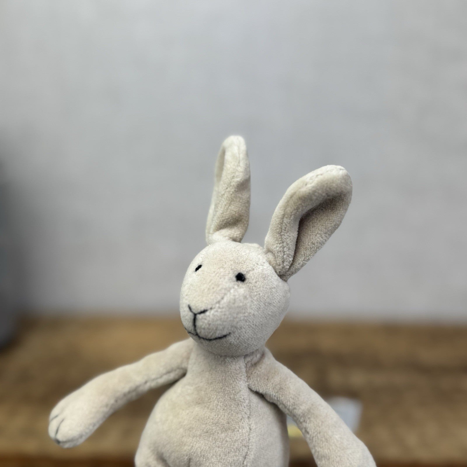 Jellycat Tiny Baby Slackajack Bunny - Tiny Beige Vintage Mini Plush 7”