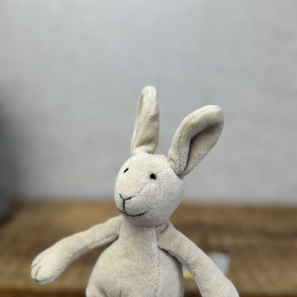 Jellycat Tiny Baby Slackajack Bunny - Tiny Beige Vintage Mini Plush 7”
