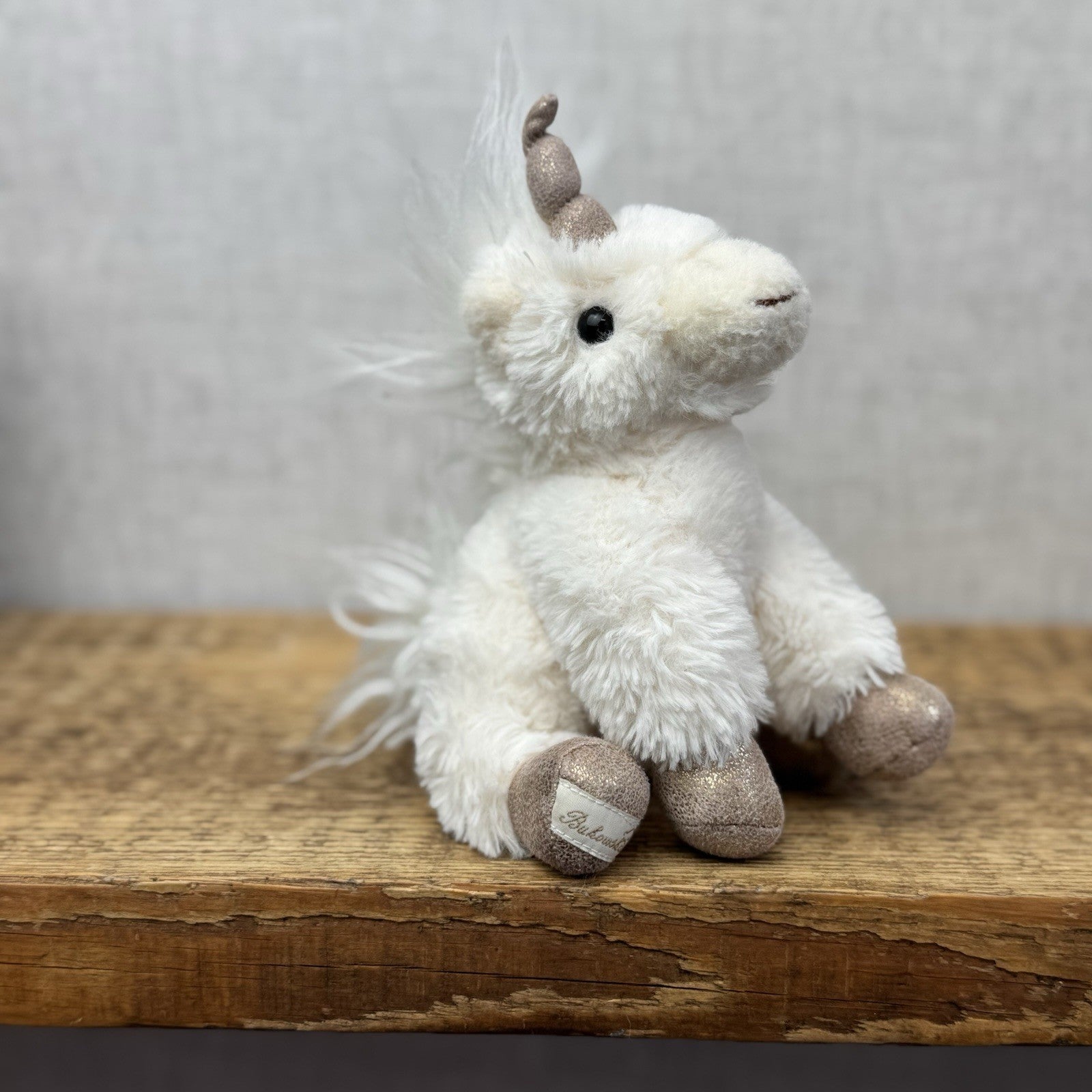Bukowski Bears Sparkle Unicorn With Gold Horn - Small Beanie Unicorn 7" (#2)