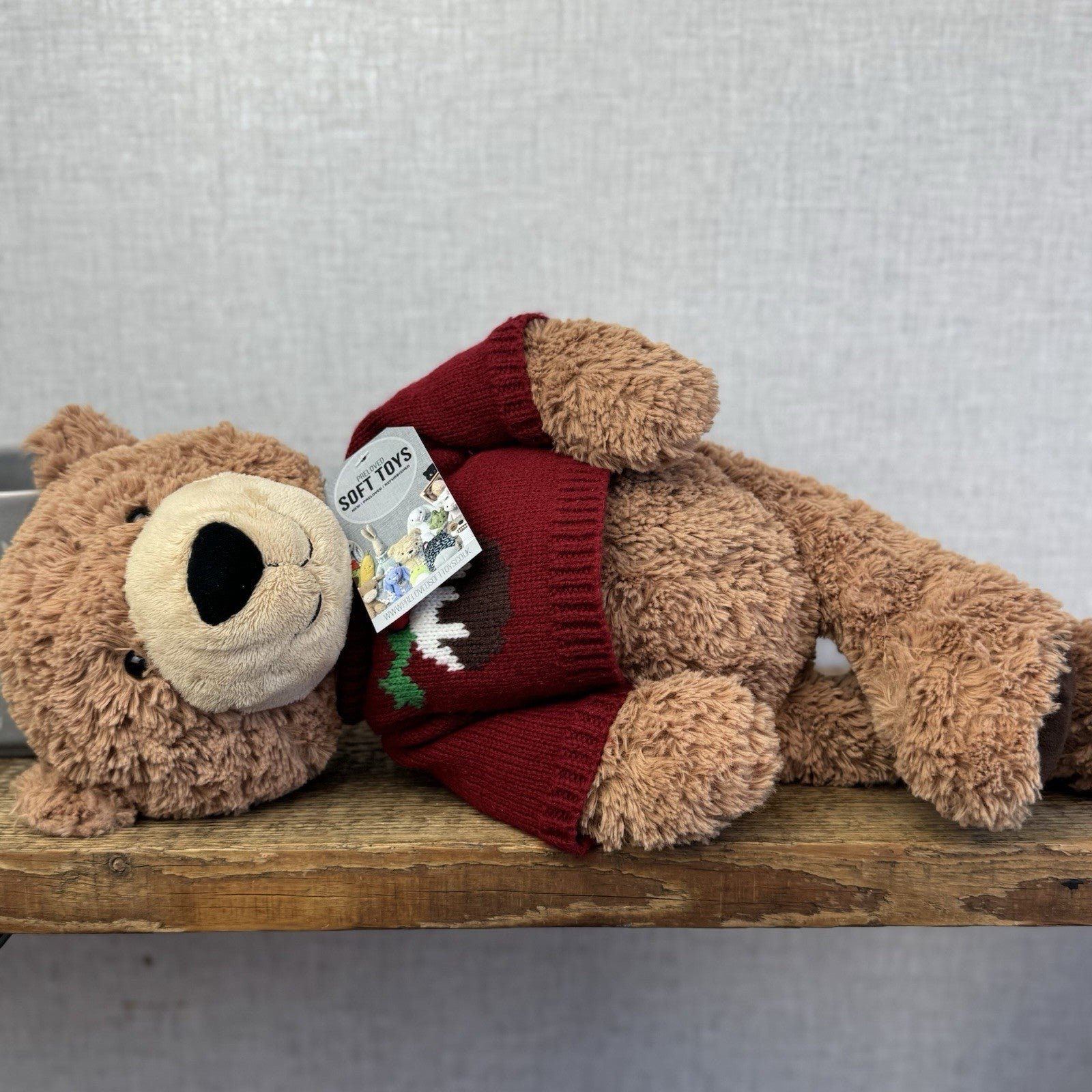 John Lewis Christmas Pudding Jumper 2017 Bear  (John Lewis Collab) Jellycat 18"
