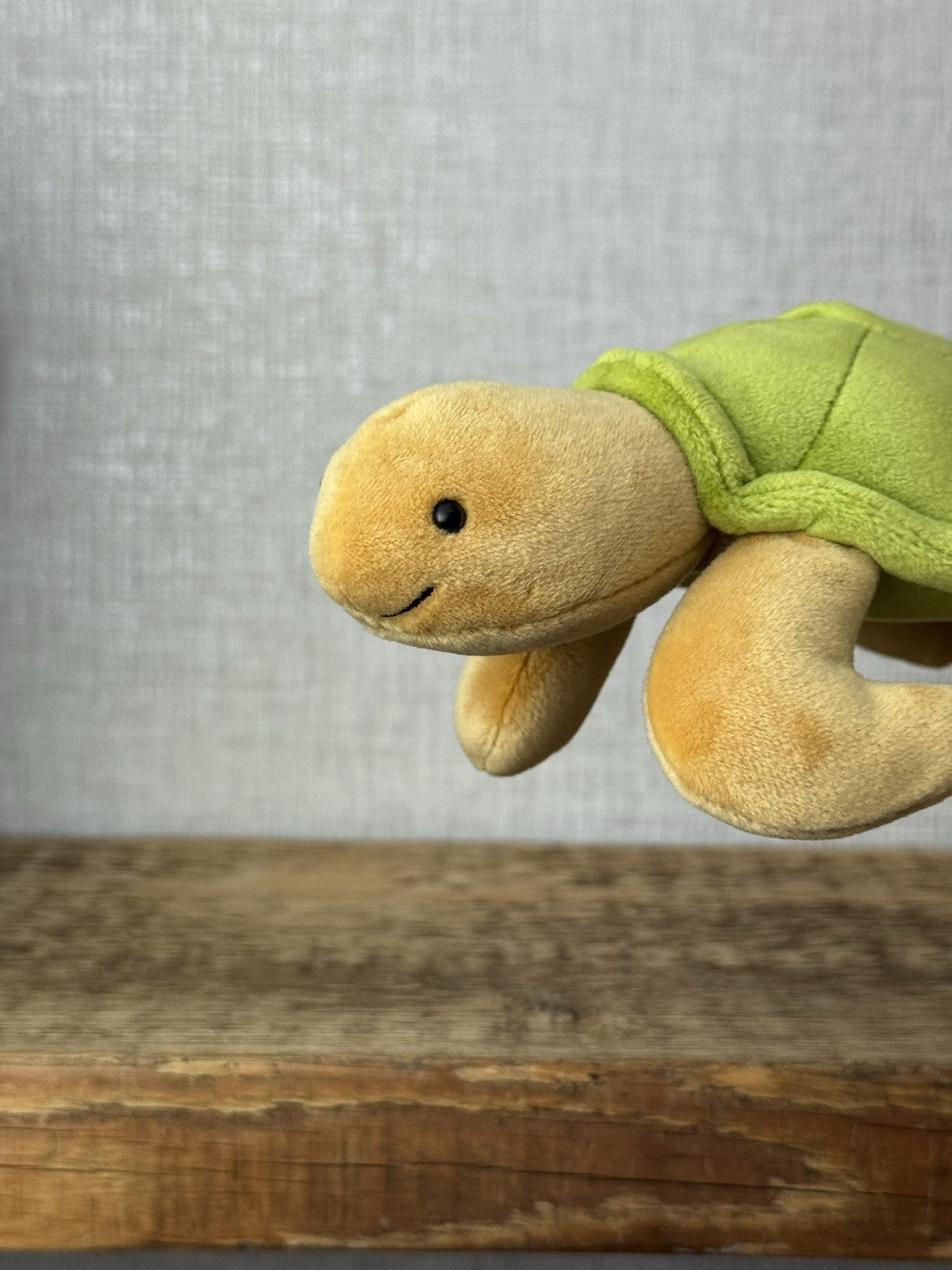 Jellycat Small CeeCee Turtle - Small Green Velour Turtle Beanie retired 6”
