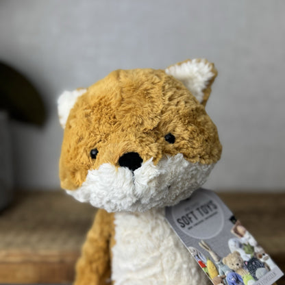 Jellycat Tuffet Fox - Orange Textured Fox Beanie Plush Woodland Retired 12"