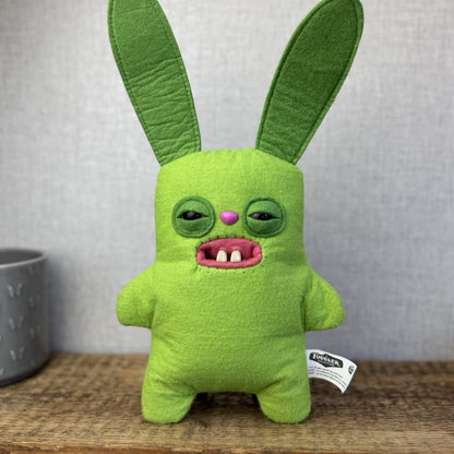 Fuggler Green Rabid Rabbit Fuggler Felt Bunny Rabit Cute Ugly Retired