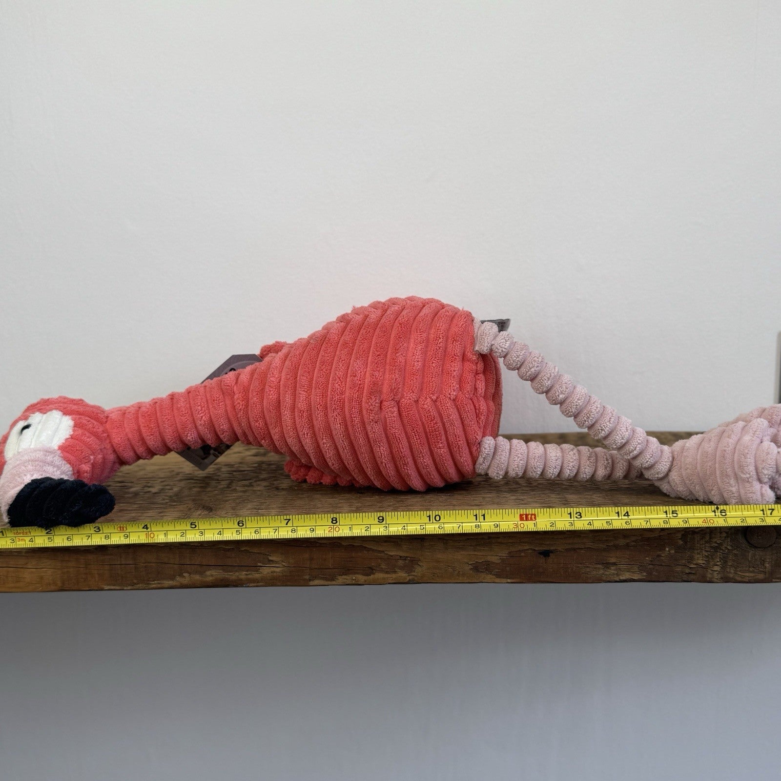 Jellycat Cordy Roy Flamingo - Pink Corduroy Beanie Flamingo Bird Retired 16"