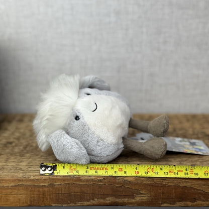 Jellycat Amuseabean Sheepdog  - Small Grey Beanie Dog Soft Toy Retired NWOT 5”