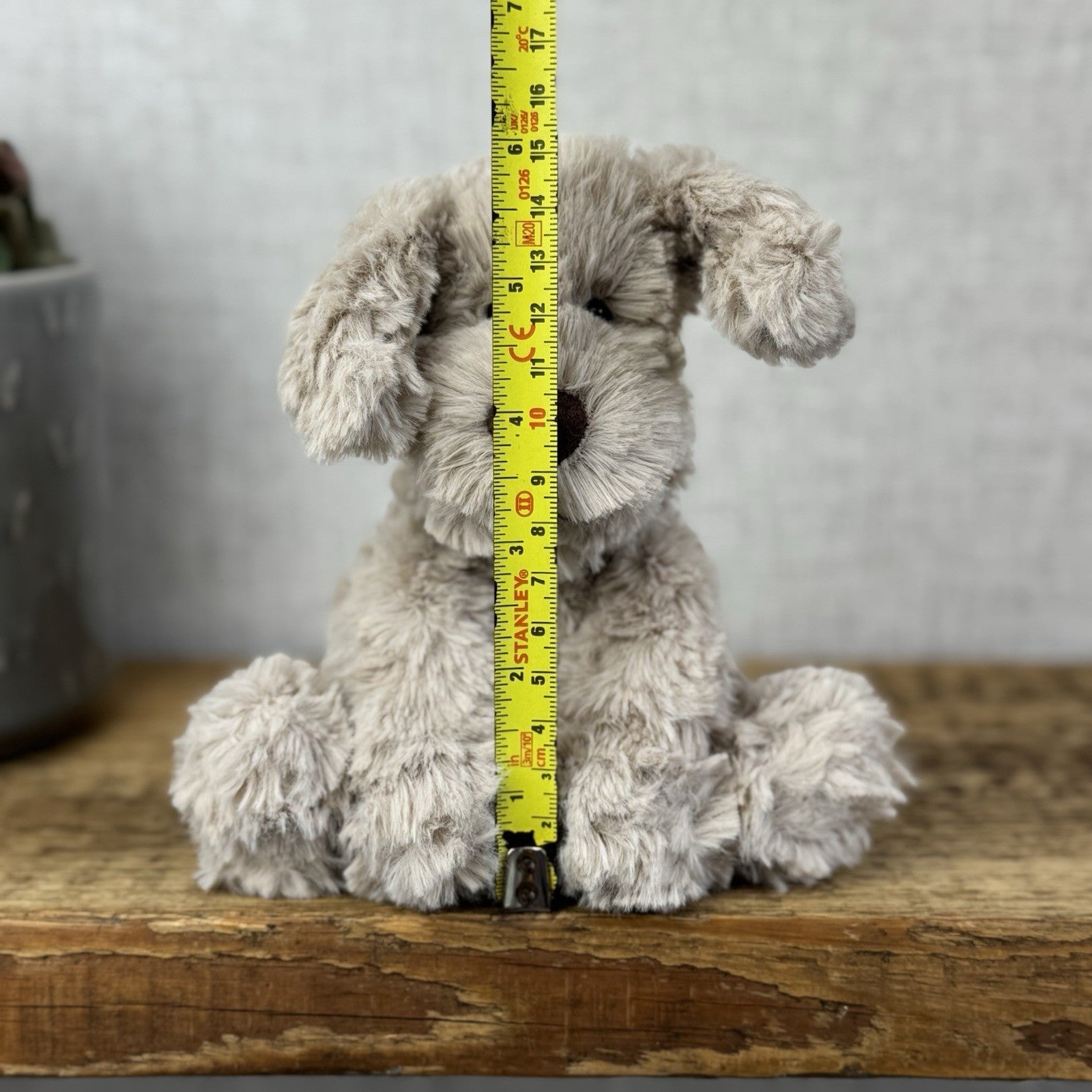 Jellycat Small Riley Fuddlewuddle Pup - New Grey White Company Exclusive 6”