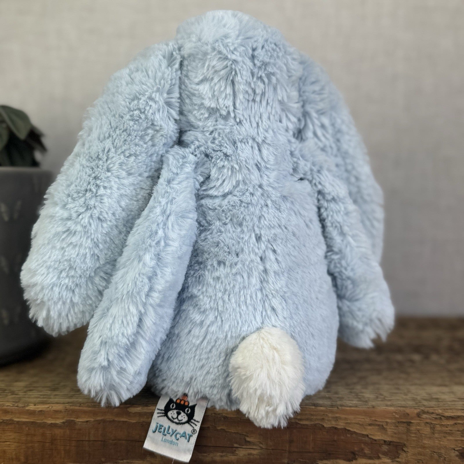 Jellycat Medium Bashful Blue Bunny - Baby Blue Rabbit Beanie Medium 12" (#2)