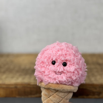 Jellycat Strawberry Ice Cream- Irresistible Ice Cream - Food Play Toy 7”
