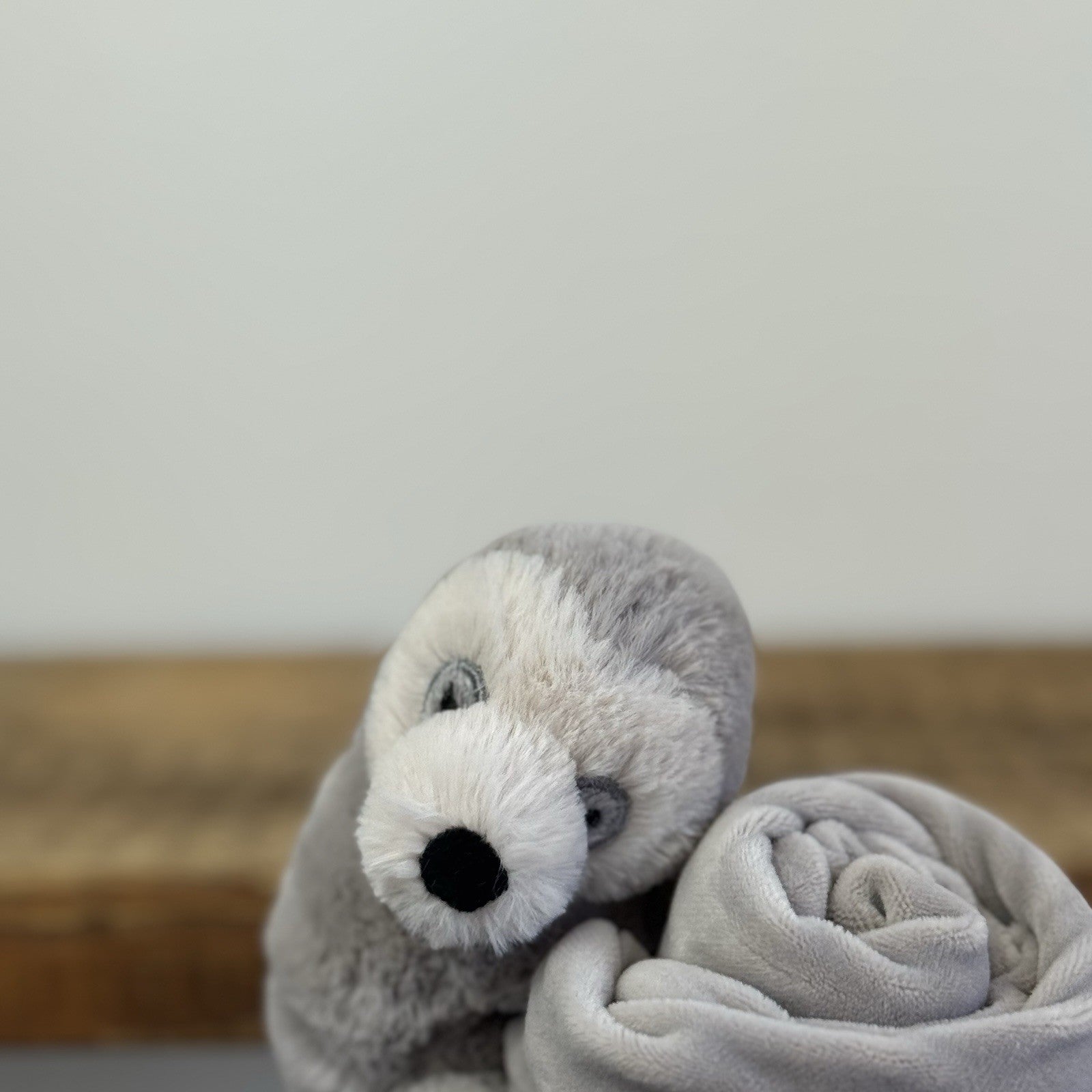 Jellycat Bailey Sloth - Shooshu Sloth Soother Comfort Blanket Grey Retired Rare