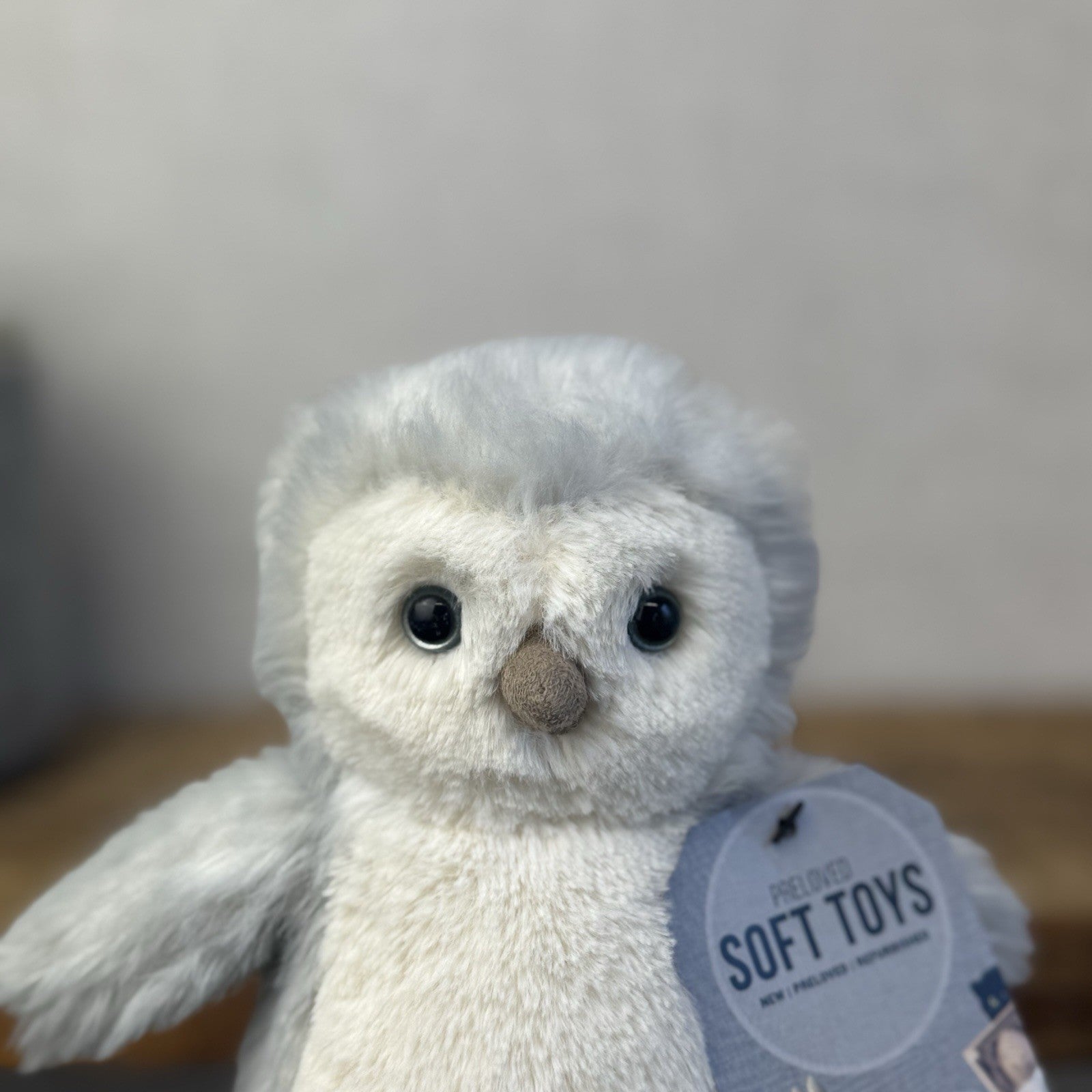 Jellycat Small Bashful Owl Chick - Birch Grey Colouring Owl Soft Toy Small 6"