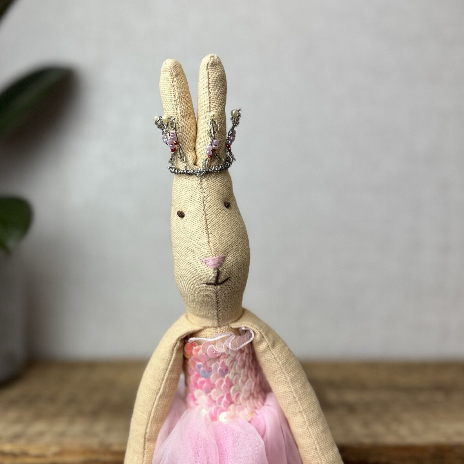 Maileg Medium Bunny Princess - Crown, Dress, Bloomers & Gold Shoes - Early 2012