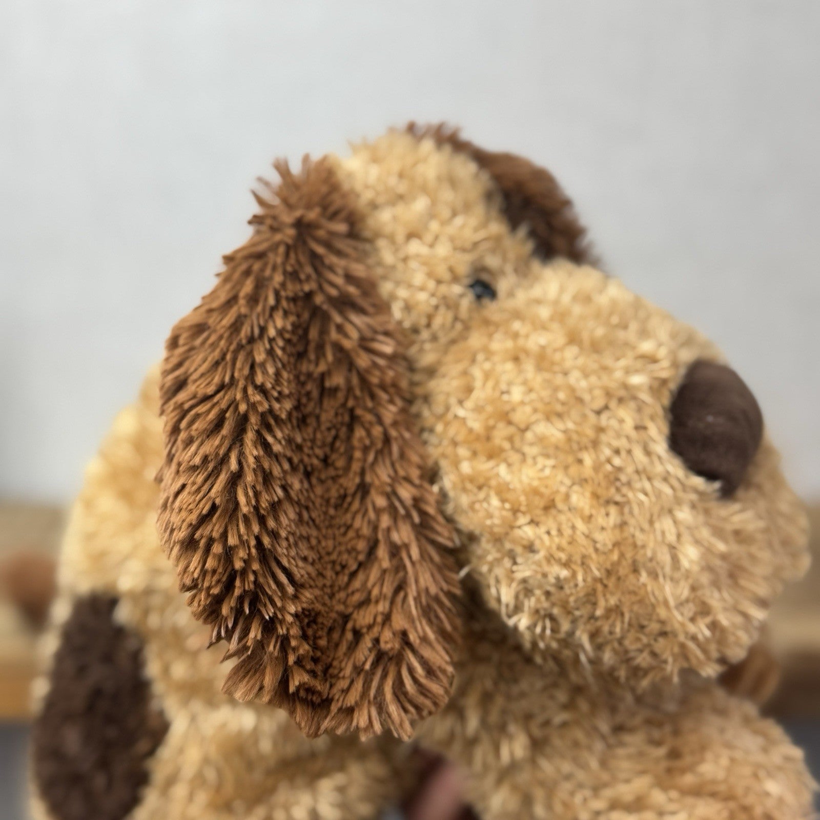 Russ Berrie Vintage Pillow Dog - Cani - Brown Floppy Beanie Dog Retired Rare 16"