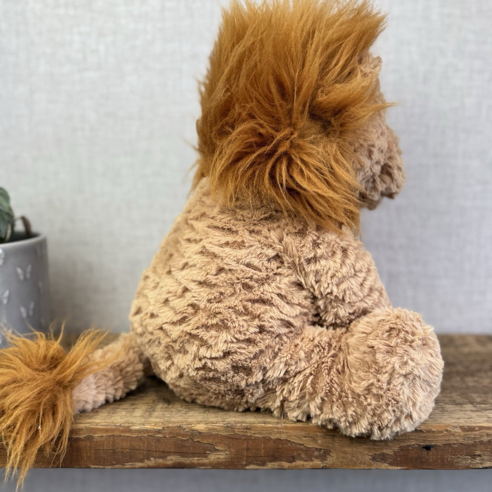 Jellycat Large Fuddlewuddle Lion - Large Sitting Lion Beanie Retired 12"