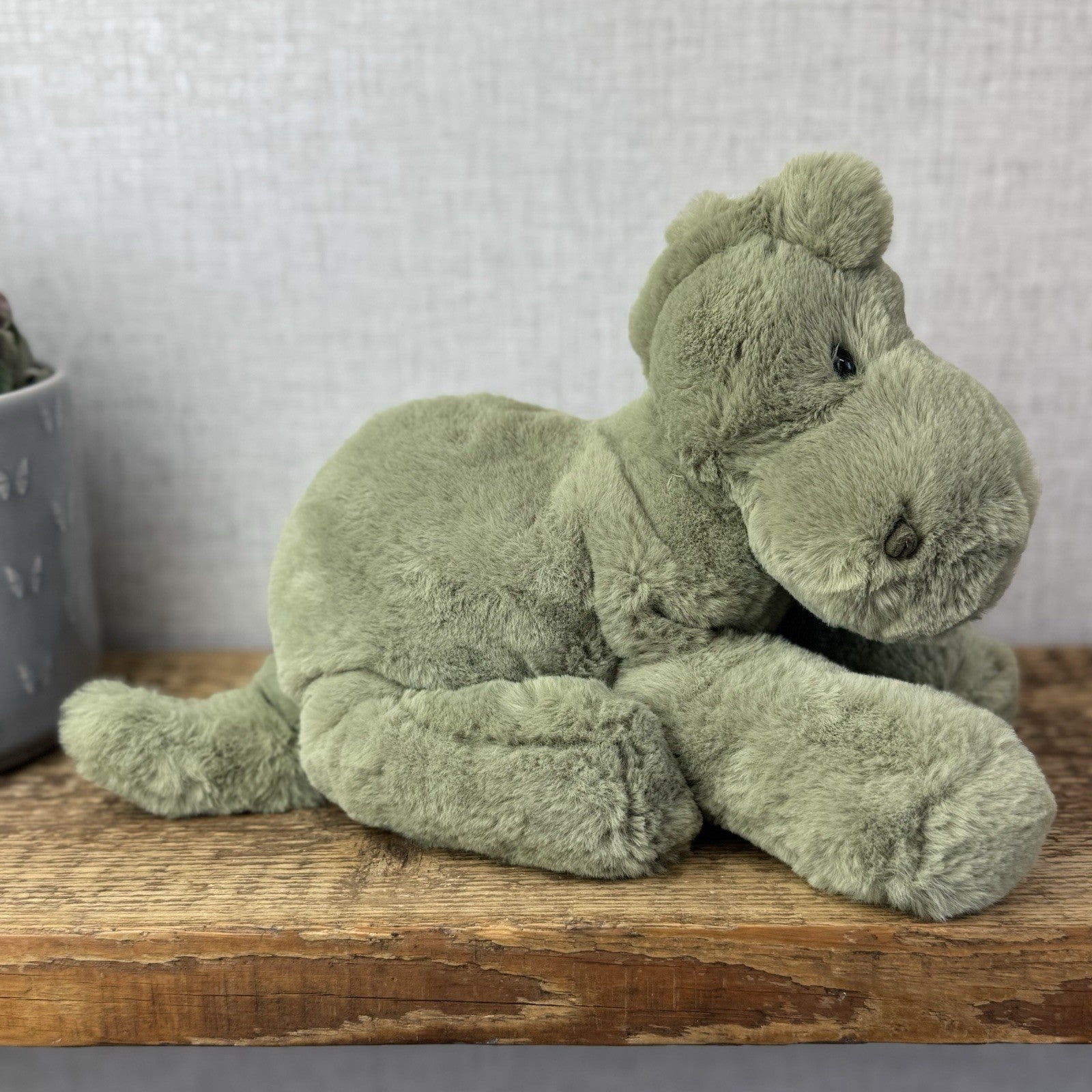 Jellycat Medium Huggady Dinosaur- Floppy Green Dino Soft Toy Retired 10" (#3)