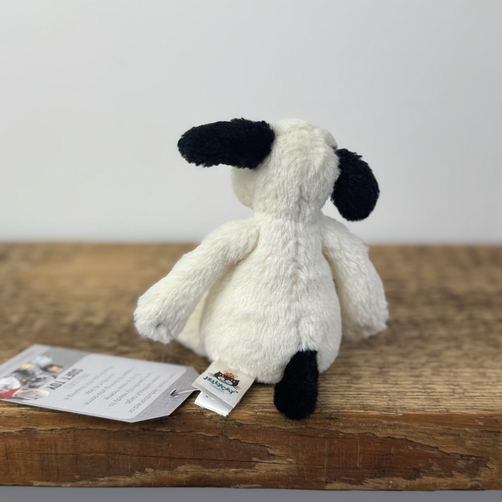 Jellycat Tiny Bashful Pup - Mini Cream/Black Puppy Dog Plush Retired 6" Mini