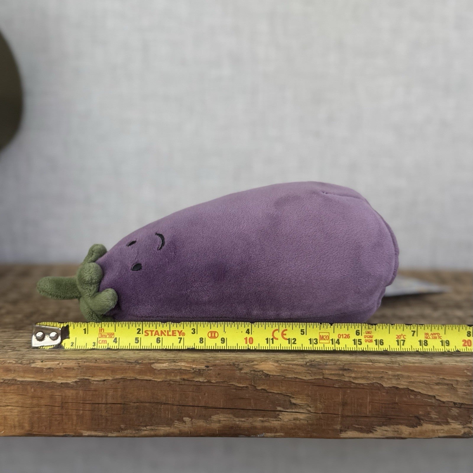 Jellycat Vivacious Aubergine - Small Purple Velour Beanie Vegetable Play 7" (#2)