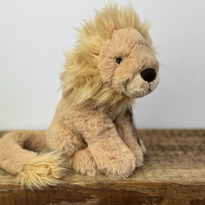 Jellycat Small Leonardo Lion Soft Toy - Small Retired Sitting Lion NWOT 10"
