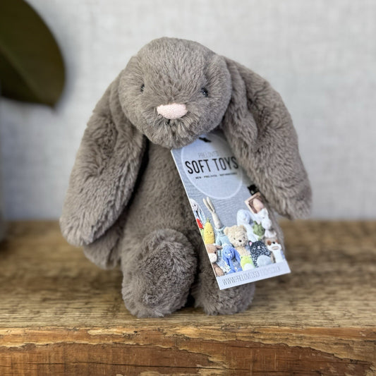 Jellycat Small Bashful Truffle Brown Bunny Rabbit Plush Soft Toy 8”