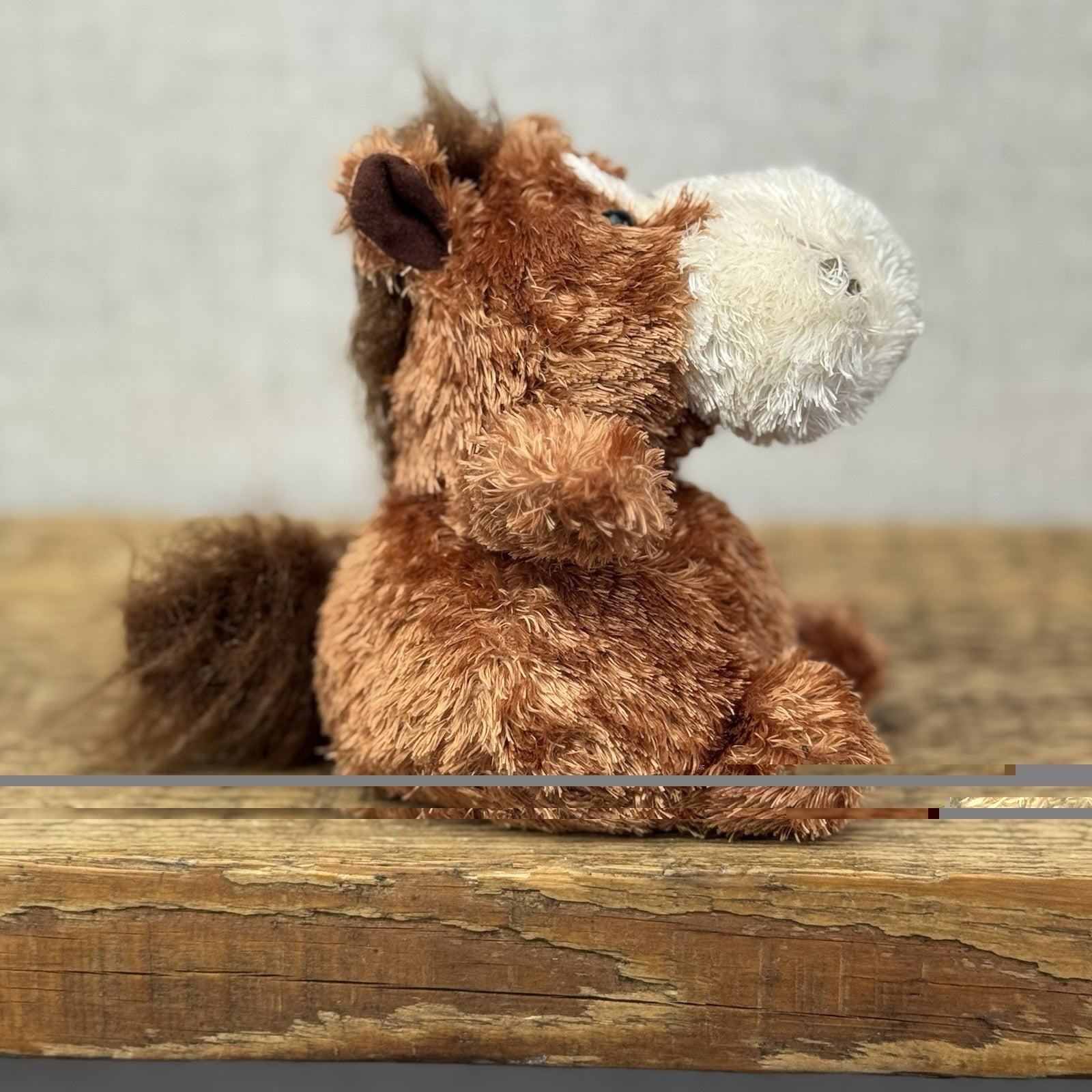 Russ Berrie Luvvies - Wendy The Horse Beanie - Pudding Horse Soft Toy Tiny 4”