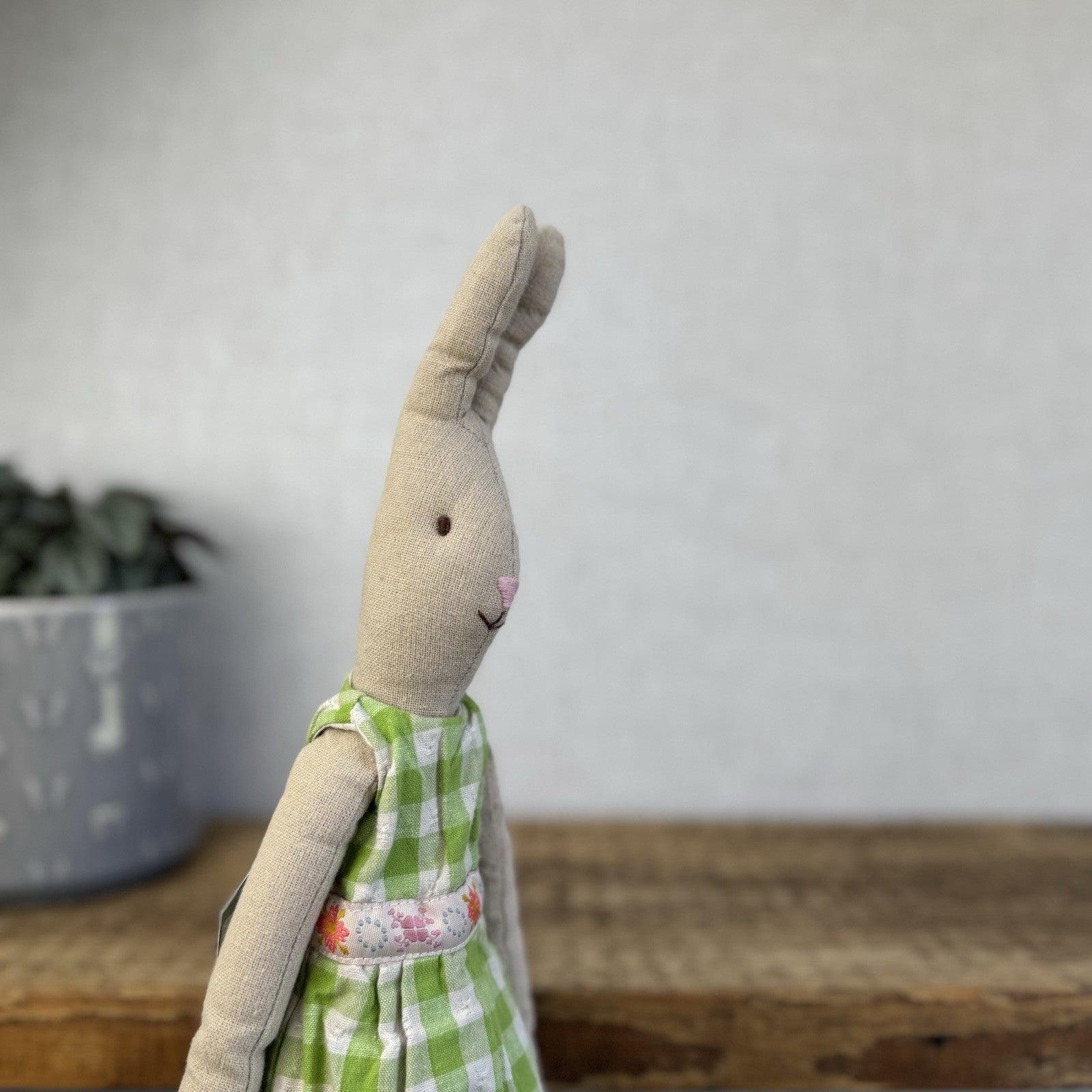 Maileg Medium Bunny Christina Rabbit Girl - Rare/ Retired 2011 Green Dress 16”