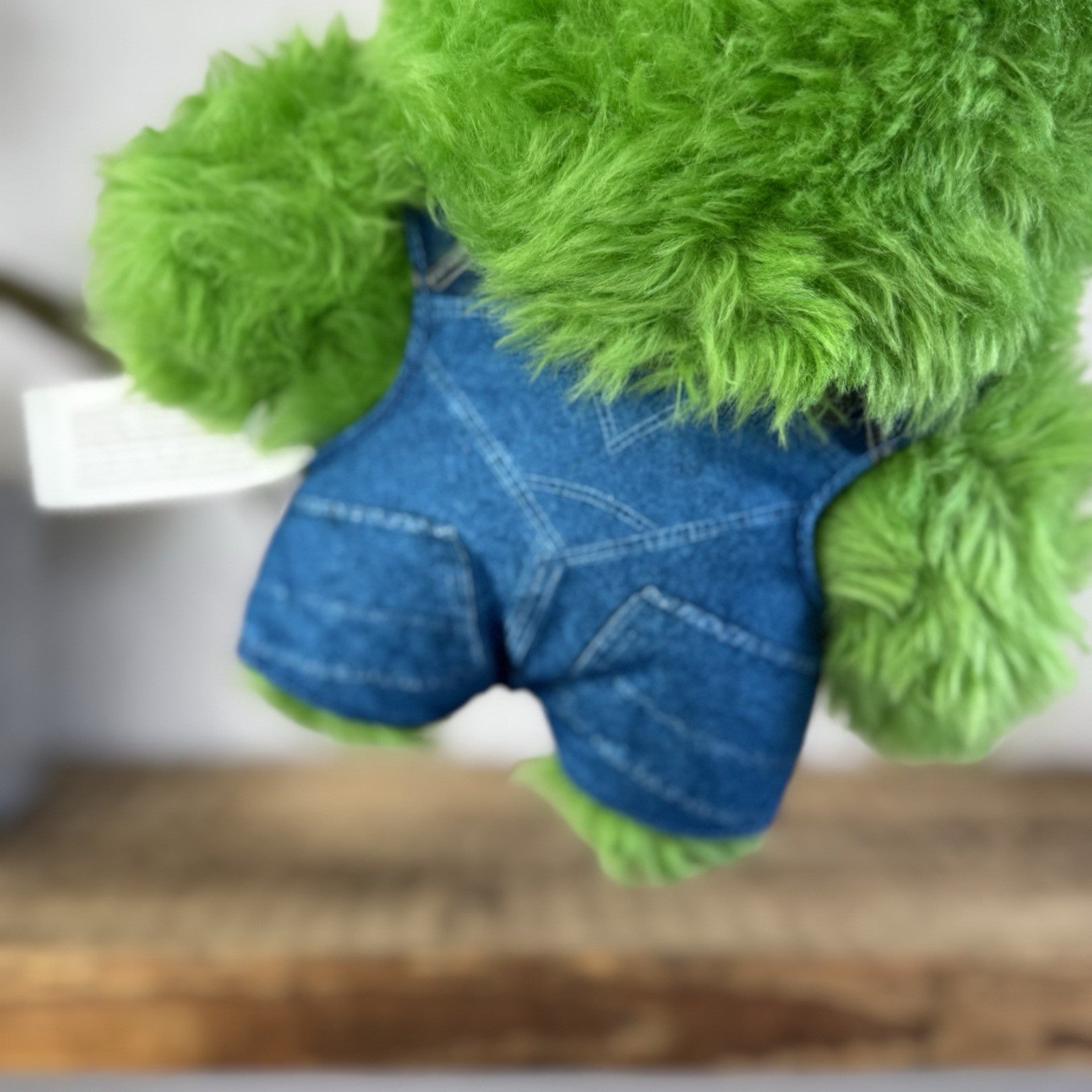 Fuggler Old Mcfuggler - Green Fluffy Funny Ugly Monster In Dungarees Retired