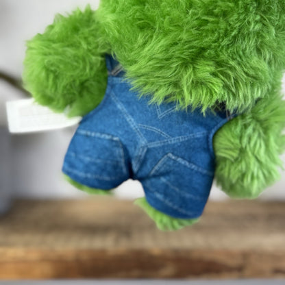 Fuggler Old Mcfuggler - Green Fluffy Funny Ugly Monster In Dungarees Retired
