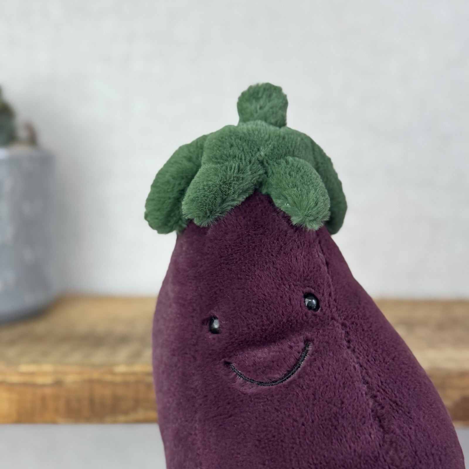 Jellycat Amueable EggPlant - Aubergine With Legs Rare Purple Veg Plush NWOT 11"