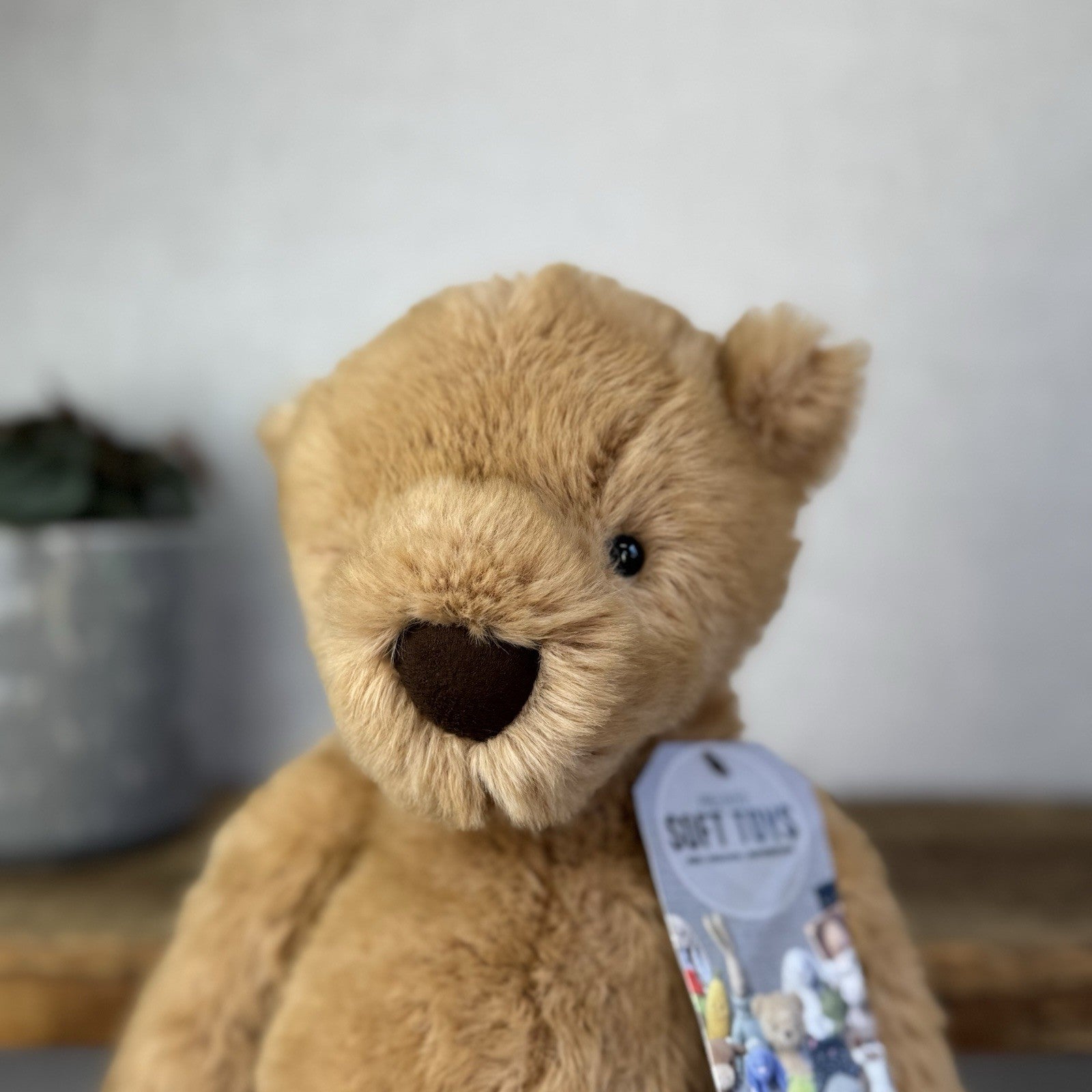 Jellycat Medium Benjamin Bear - Maple Colour Larger Beanie Bear Plush Bear 14”