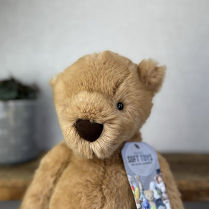 Jellycat Medium Benjamin Bear - Maple Colour Larger Beanie Bear Plush Bear 14”