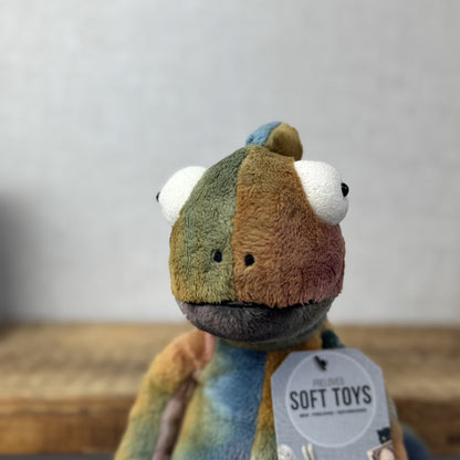 Jellycat Colin Chameleon - Jellycat Multicoloured Lizard Soft Toy - Medium 12"