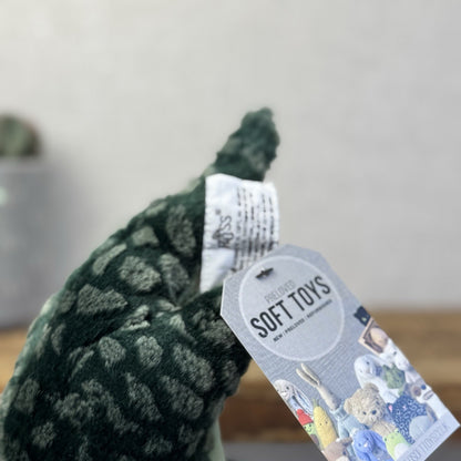 Russ Berrie Triceratops Green Textured Standing Dinosaur Soft Toy Beanie 9”