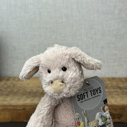 Jellycat Chimboo Piglet Small - Pink Mini Long Limb Pig Soft Toy (repaired) 10"