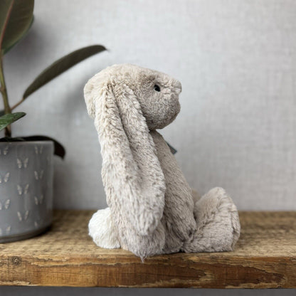 Jellycat Medium Bashful Beige Bunny - Light Brown Bunny Soft Toy Beanie 12” (2)