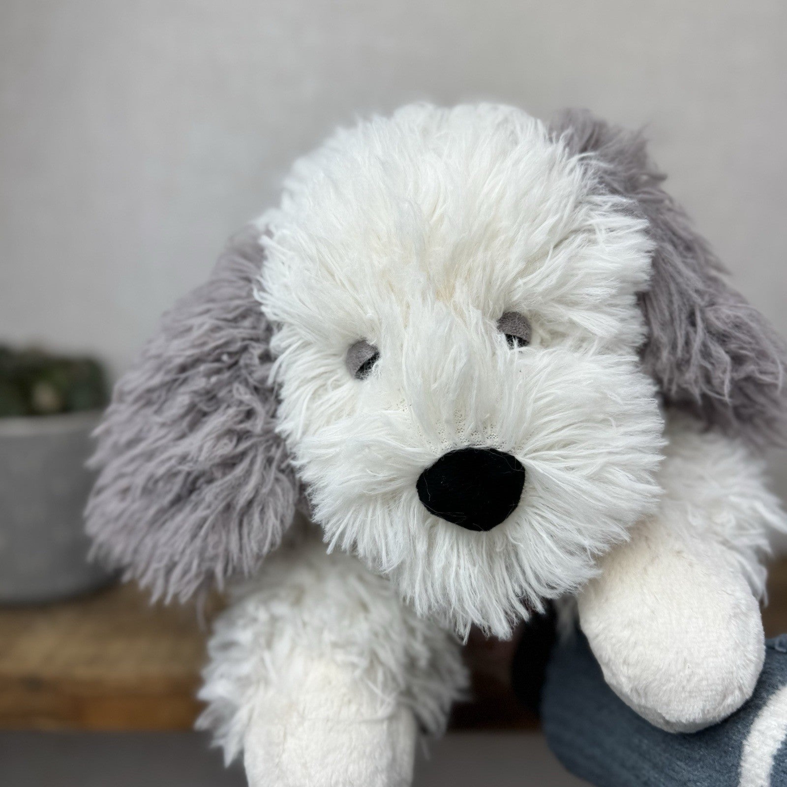Jellycat Floofie Sheepdog - Large Shaggy Sheepdog Soft Toy Beanie Plush 19"