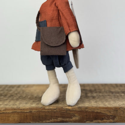 Jellycat Pedlar Mouse - Jellycat Mouse With Clothes & Bag Retired Rare 12"