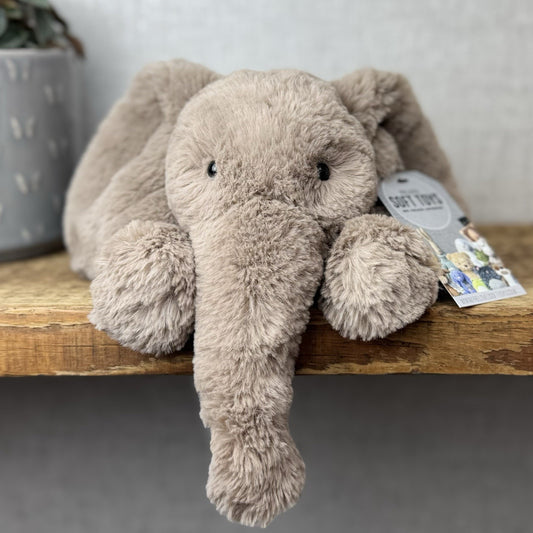 Jellycat Smudge Elephant Medium - Medium Floppy Elephant Beanie - First Ed. (#2)