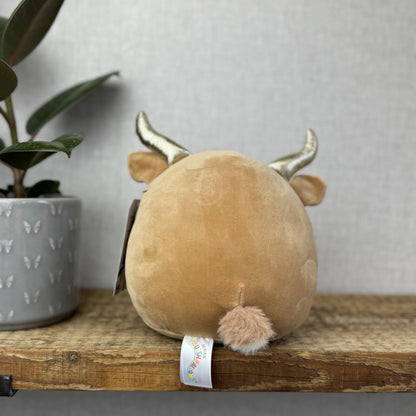 Squishmallow Kieli The Antelope - Brown Deer Gold Horns Soft Plush Squishy 7.5”