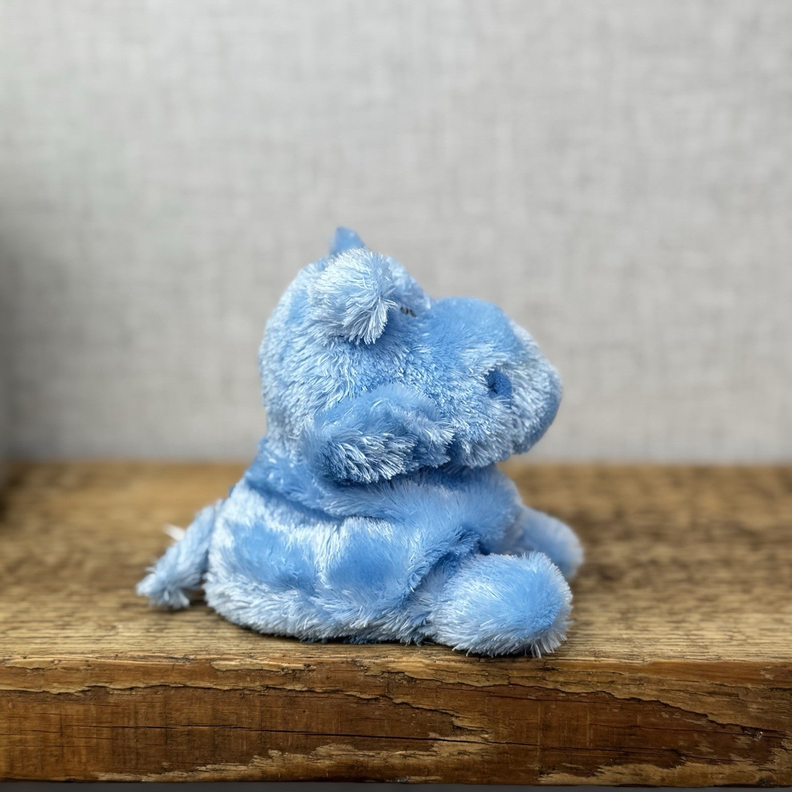 Russ Berrie Luvvies - Lauren Blue Hippo - Mini Beanie Pudding Soft Toy 4" NWT