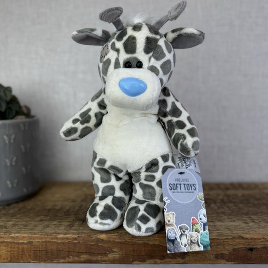 Blue Nose Friends Floppy Friends Twiggy- Beanbag Giraffe Soft Toy Grey/White 11"