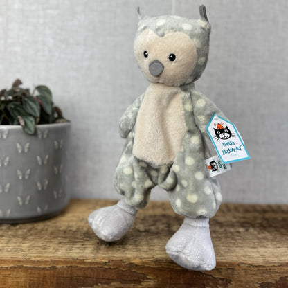 Jellycat Ollie Owl Boubou Blanket - Grey/Beige Spotty Owl Baby Comforter New