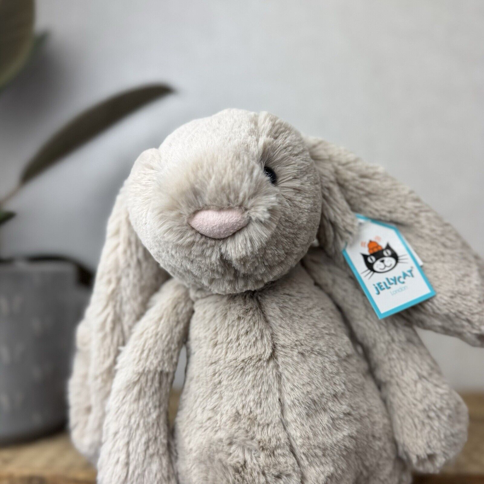 Jellycat Medium Bashful Beige Bunny - Light Brown Bunny Soft Toy Beanie 12” (1)