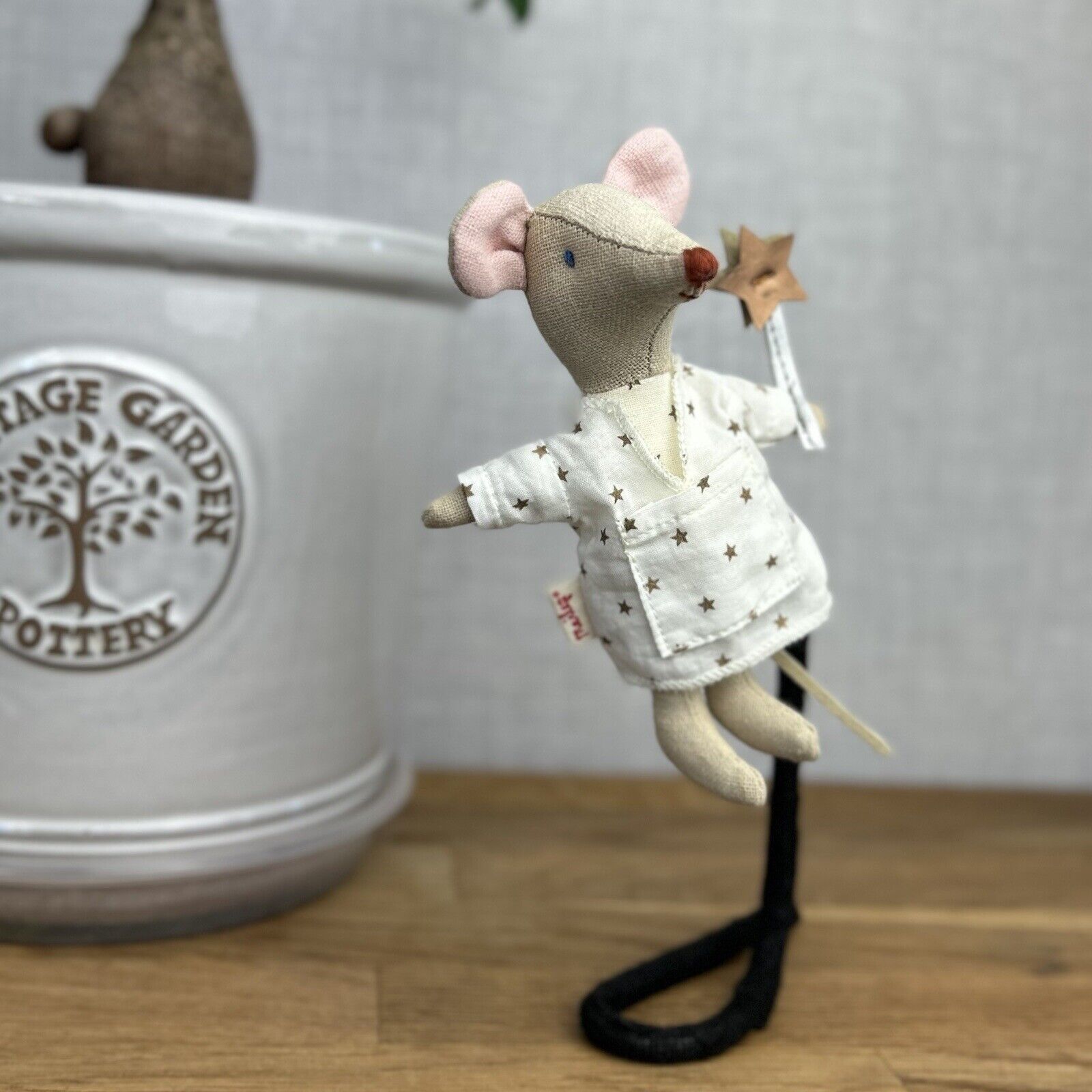 Maileg Tooth Fairy Mouse - Retired 2015 Winter - White Star Fiary 16-3789-00