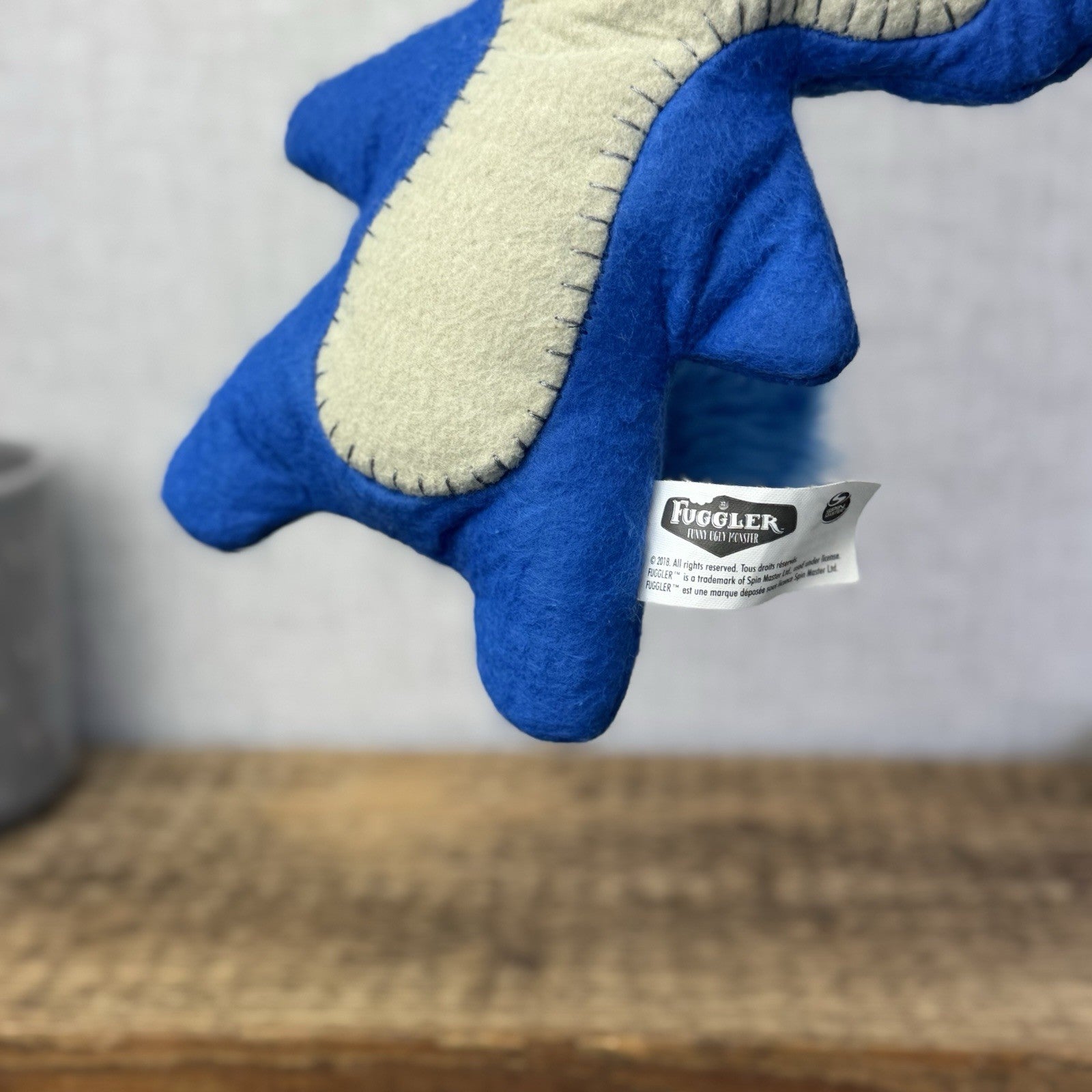 Fuggler Funny Ugly Monster Suspicious Fox Blue & Keyring Set Rare Felt Retired 