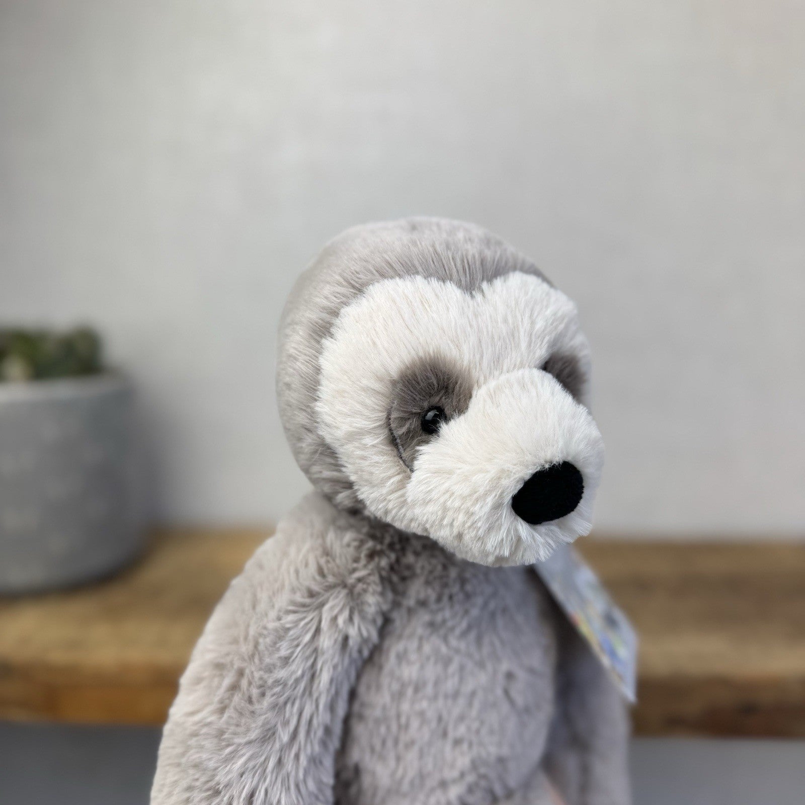 Jellycat Medium Bailey Sloth - Grey Sloth Plush Teddy Collectible 14”