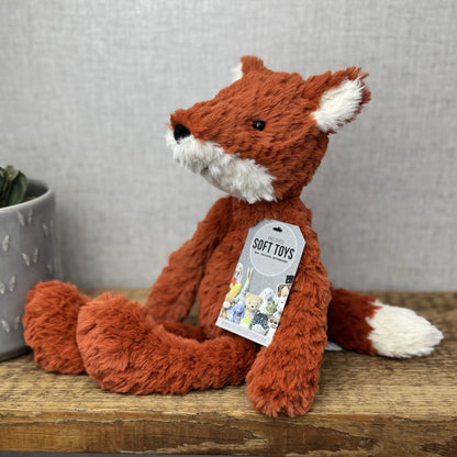Jellycat Smuffle Fox - Medium Long Limbed Textured Fox Woodland Beanie Rare 15"