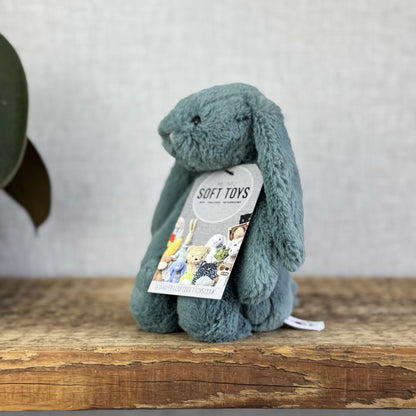 Jellycat Small Bashful Ivy Bunny - Retired Green Bunny Chrismas Release 8"
