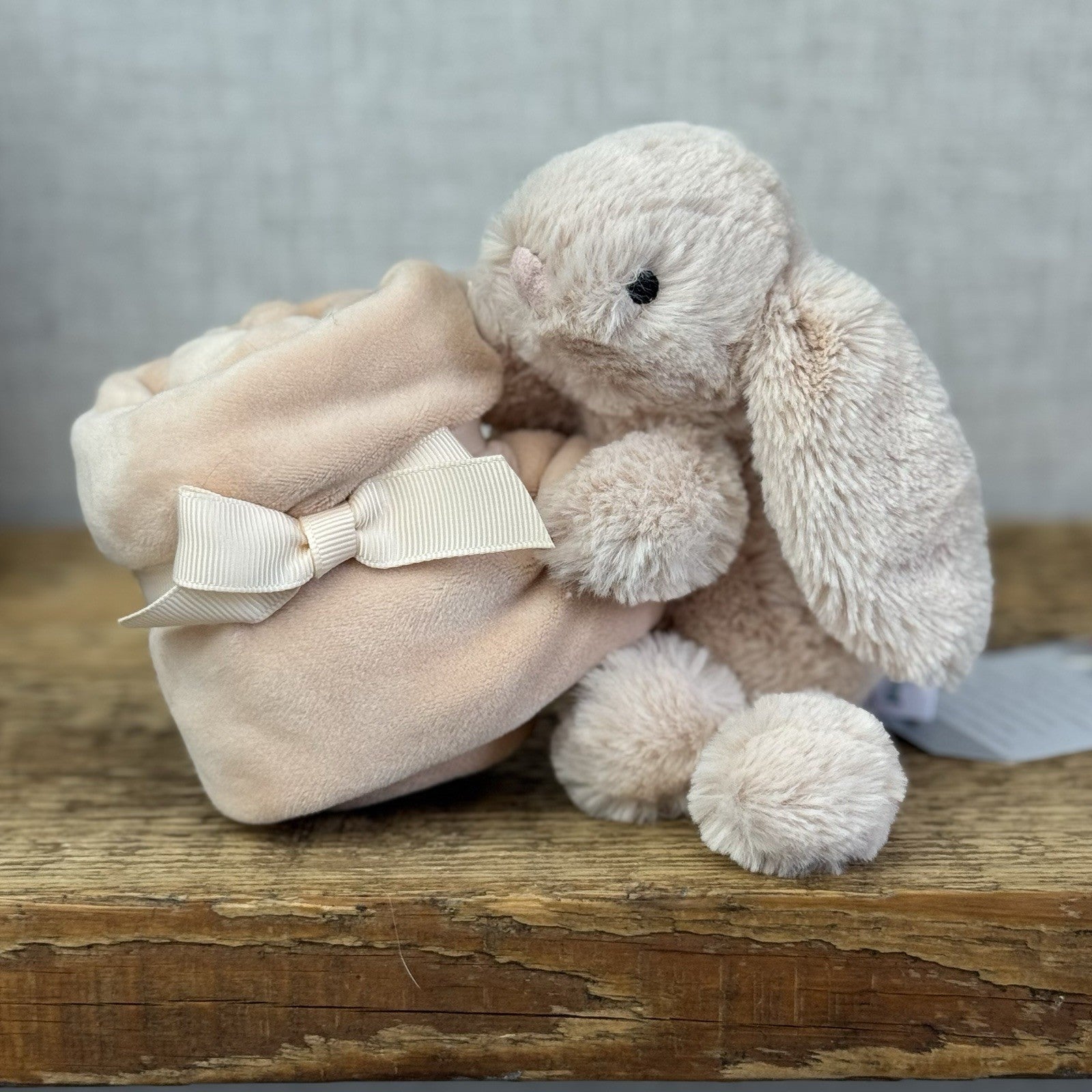 Jellycat Smudge Bunny Soother - Smudge Comforter Soft Toy Peachy Bunny Soother