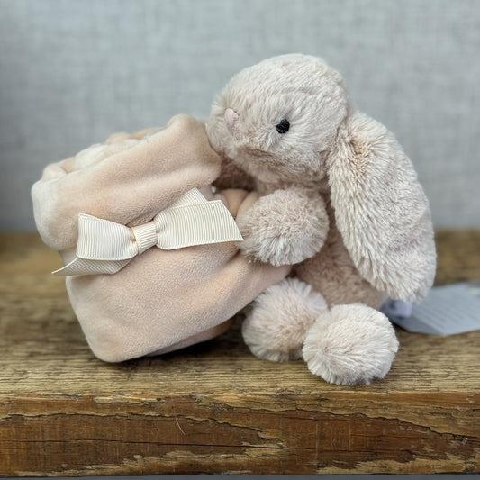 Jellycat Smudge Bunny Soother - Smudge Comforter Soft Toy Peachy Bunny Soother